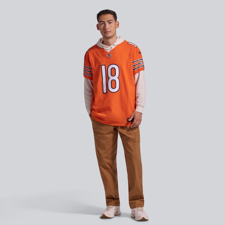 Caleb Williams Chicago Bears Nike Alternate Vapor F.U.S.E. Elite Jersey - Orange thumbnail 5