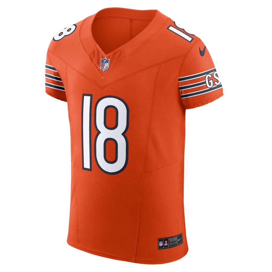 Caleb Williams Chicago Bears Nike Alternate Vapor F.U.S.E. Elite Jersey - Orange thumbnail 7