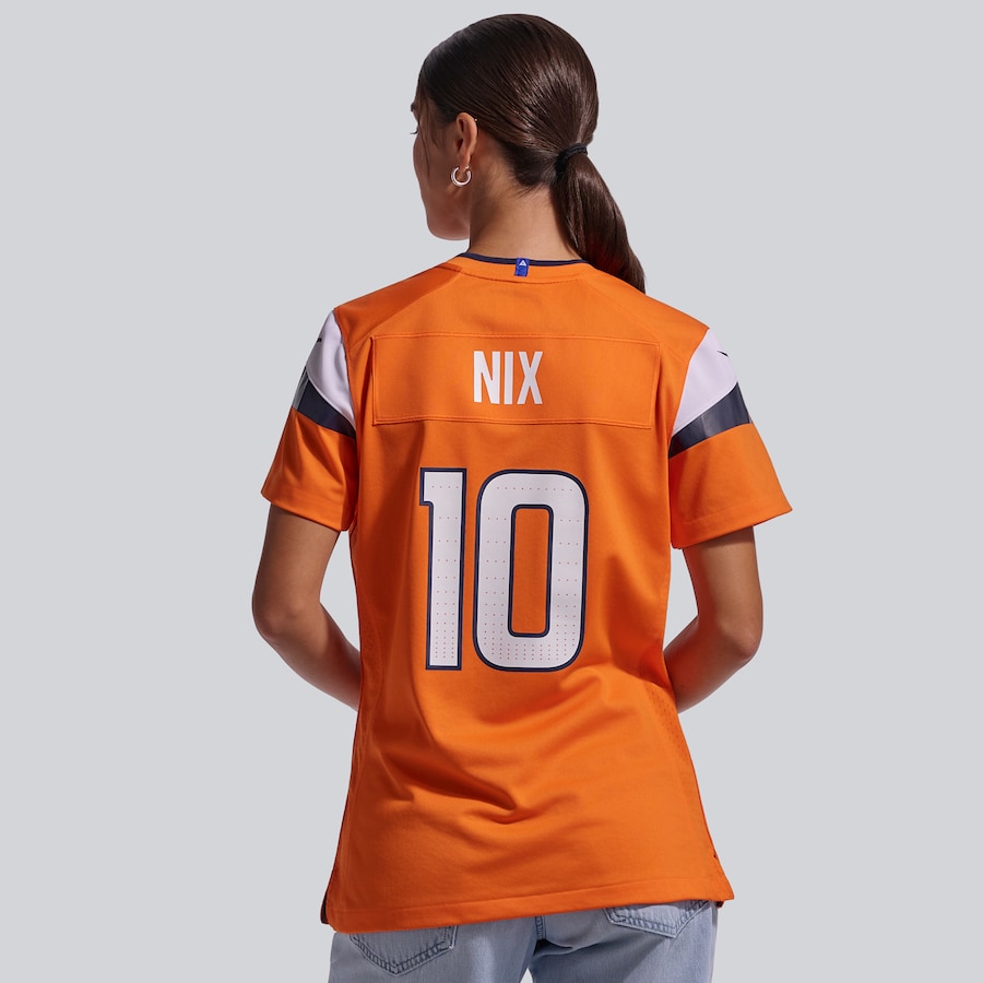 Bo Nix Denver Broncos Nike Women's Game Jersey -  Orange thumbnail 4