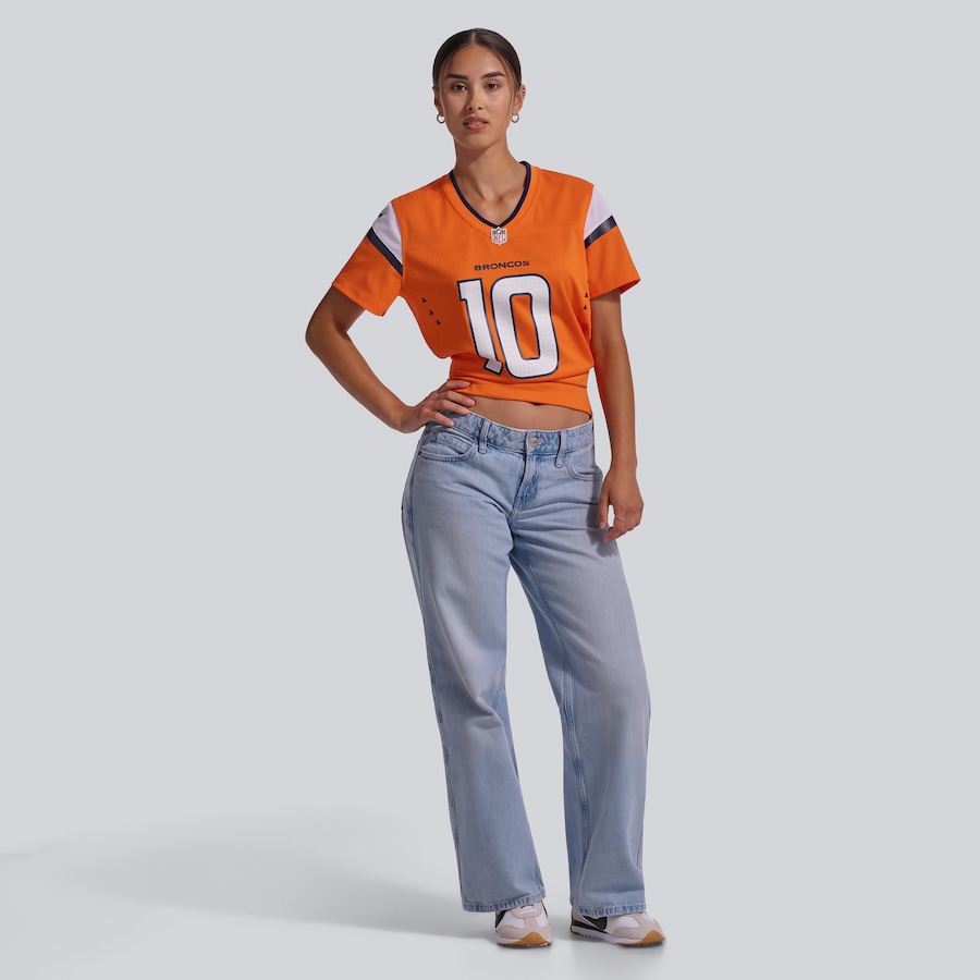 Bo Nix Denver Broncos Nike Women's Game Jersey -  Orange thumbnail 5