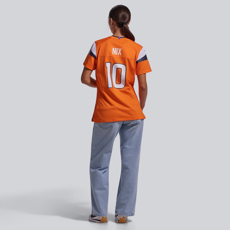 Bo Nix Denver Broncos Nike Women's Game Jersey -  Orange thumbnail 6