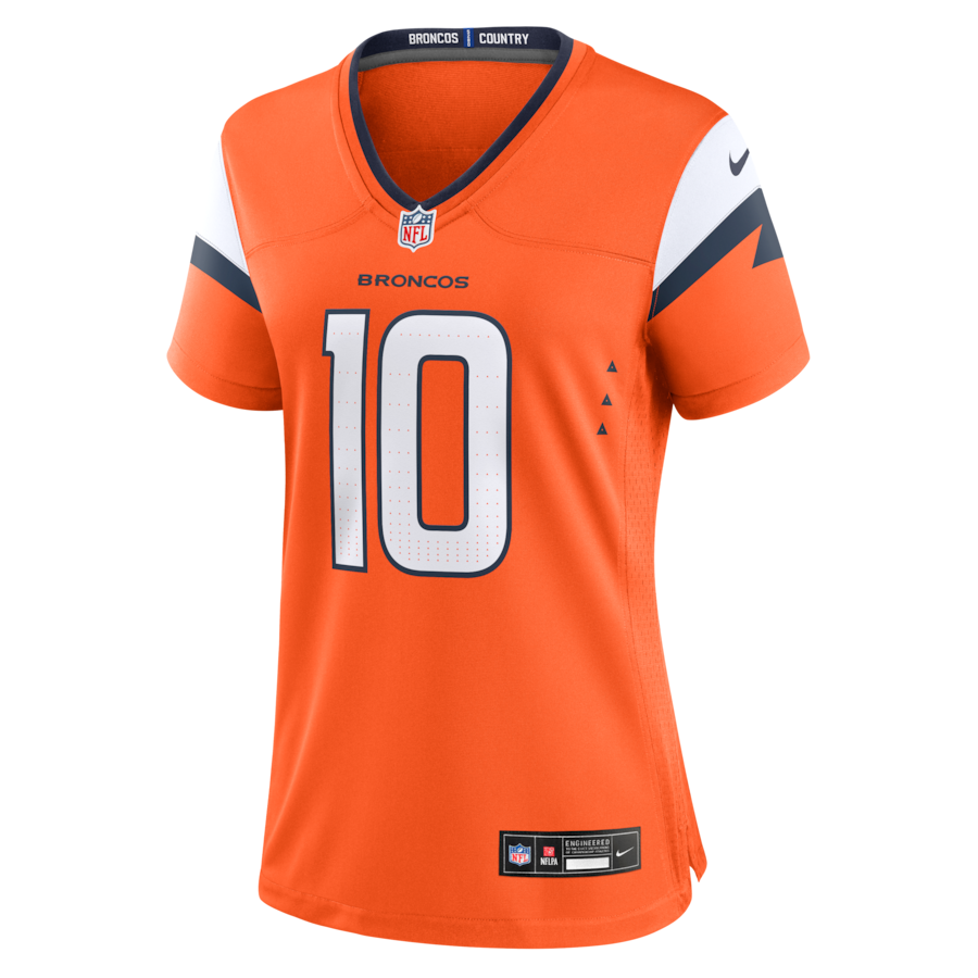 Bo Nix Denver Broncos Nike Women's Game Jersey -  Orange thumbnail 7