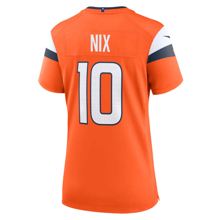 Bo Nix Denver Broncos Nike Women's Game Jersey -  Orange thumbnail 8