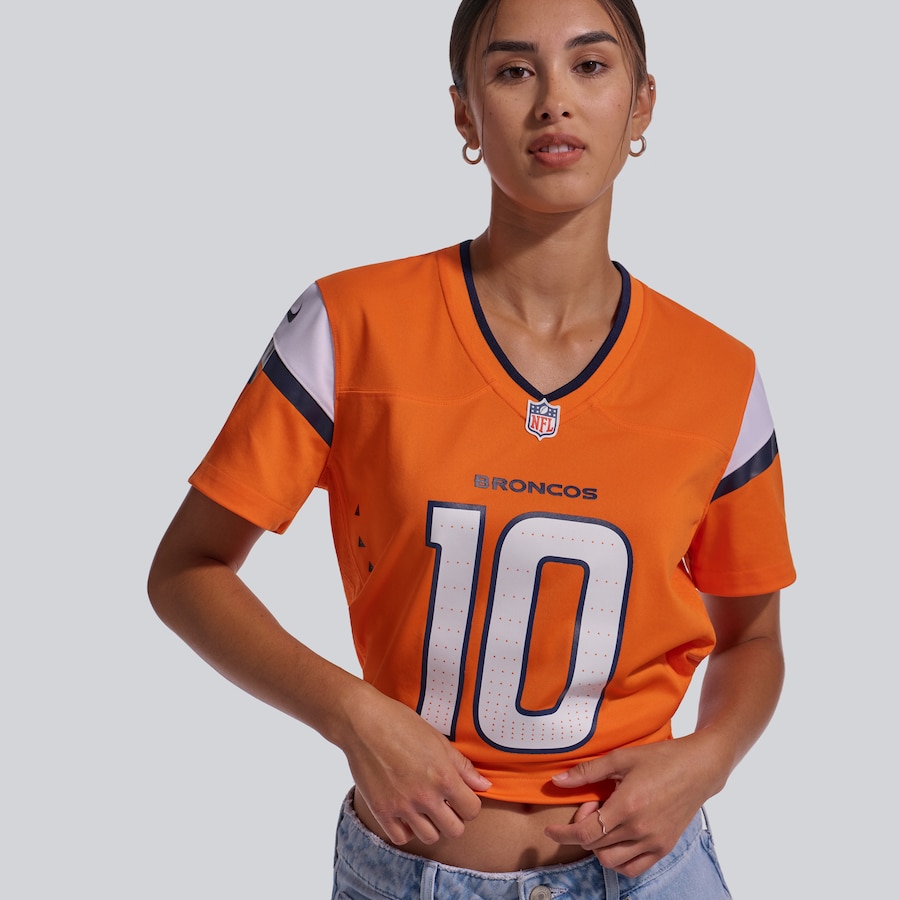 Bo Nix Denver Broncos Nike Women's Game Jersey -  Orange thumbnail 10