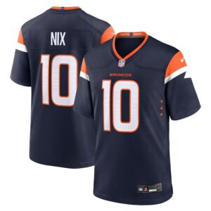 Bo Nix Denver Broncos Nike Alternate Game Jersey - Navy