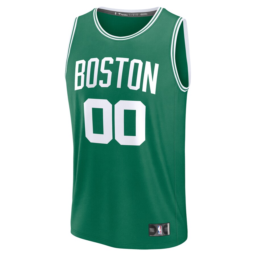 Boston Celtics Fanatics Youth Fast Break Custom Replica Jersey - Kelly Green  - Icon Edition thumbnail 3