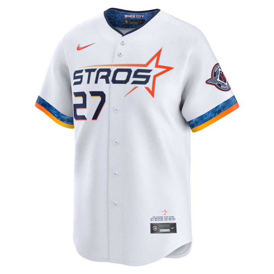 Jose Altuve Houston Astros Nike 2025 City Connect Limited Player Jersey - White thumbnail 7