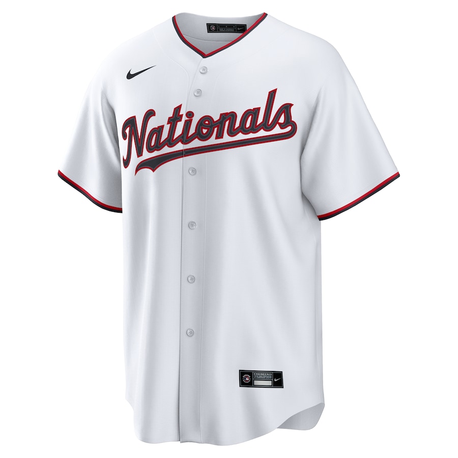 Washington Nationals Nike Home Replica Jersey - White thumbnail 3