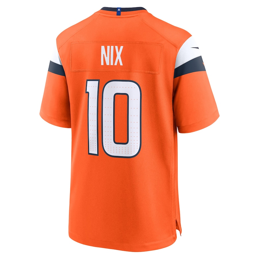 Bo Nix Denver Broncos Nike Youth Game Jersey - Orange thumbnail 4