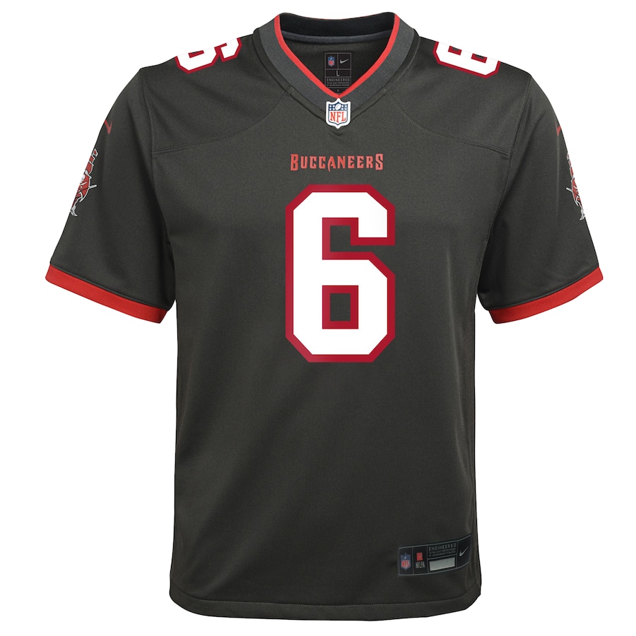 Baker Mayfield Tampa Bay Buccaneers Nike Youth Game Jersey - Pewter thumbnail 3