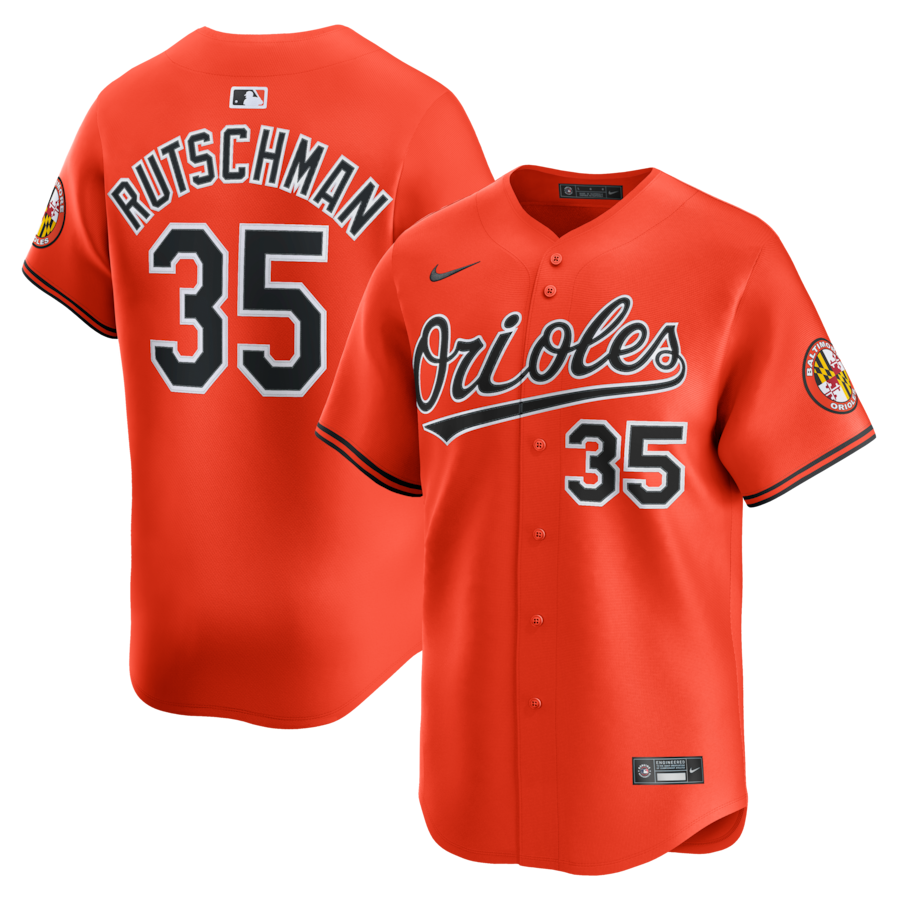 Adley Rutschman Baltimore Orioles Nike 2nd Alternate Limited Player Jersey - Orange thumbnail 2