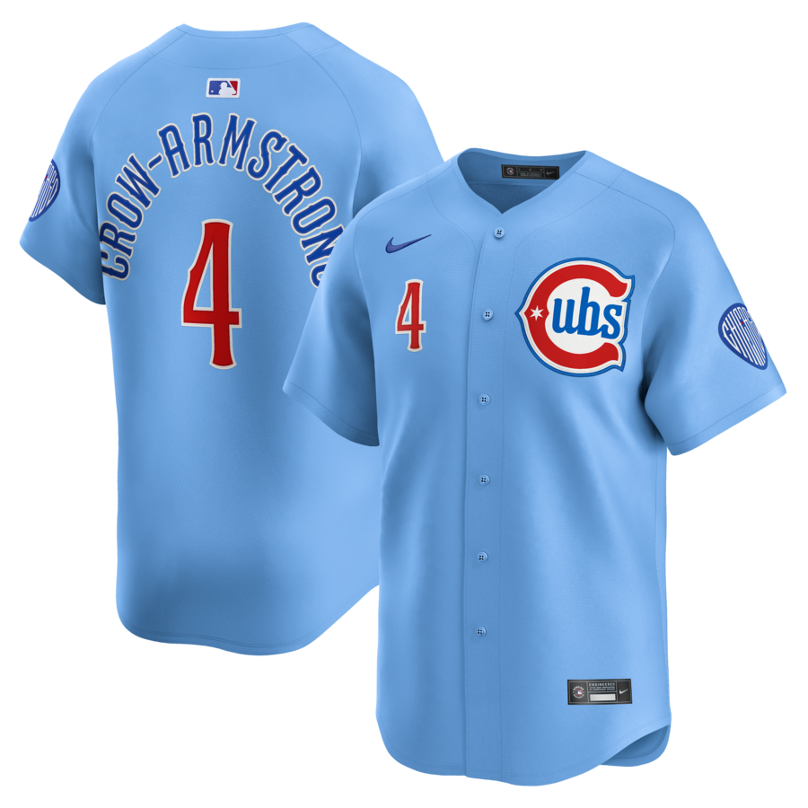 Pete Crow-Armstrong Chicago Cubs Nike Alternate Limited Player Jersey - Light Blue thumbnail 1