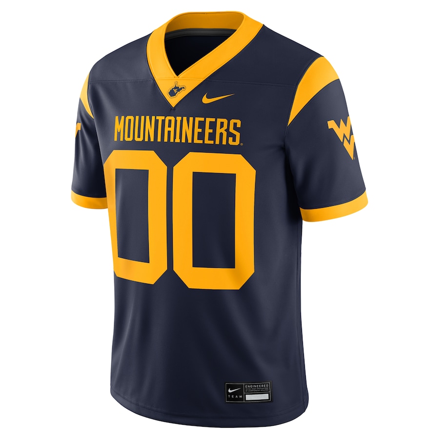 West Virginia Mountaineers Nike NIL Pick-A-Player Football Game Jersey - Navy thumbnail 3