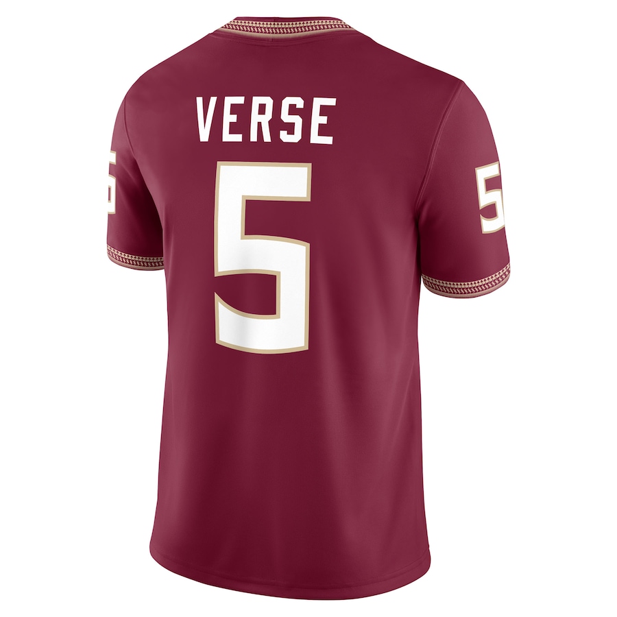 Jared Verse Florida State Seminoles Nike Player Game Jersey - Garnet thumbnail 4