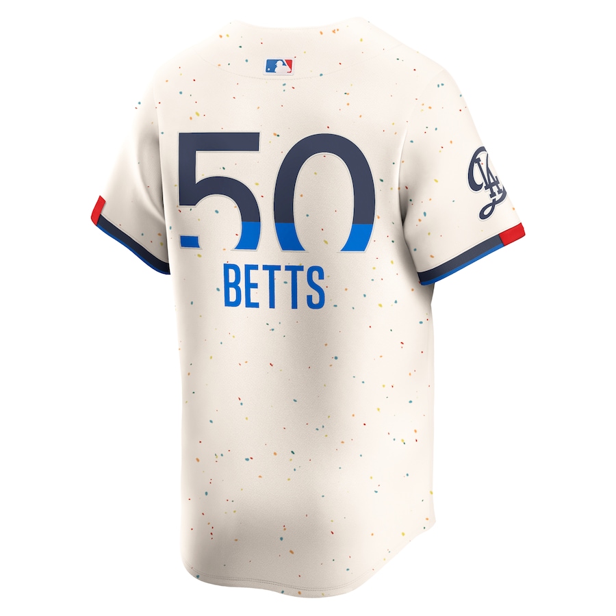 Mookie Betts Los Angeles Dodgers Nike City Connect Limited Player Jersey - Cream thumbnail 4