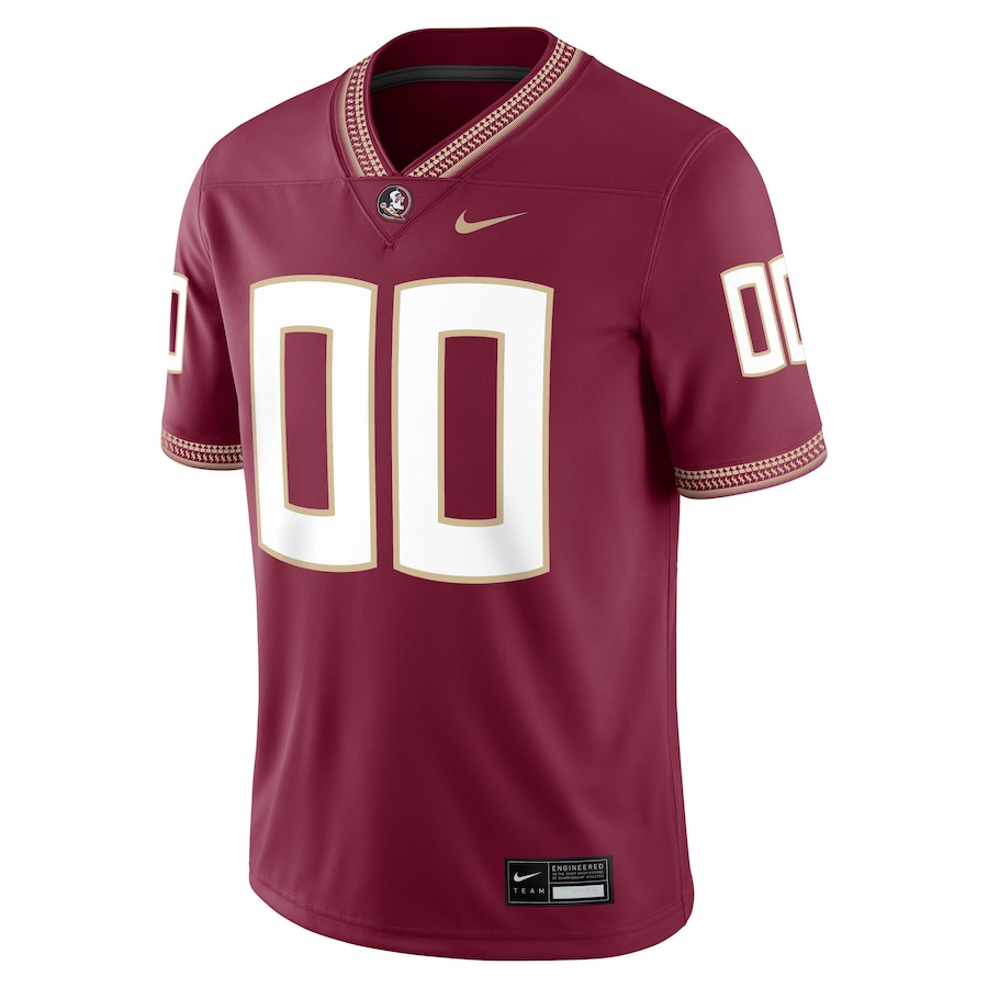 Florida State Seminoles Nike Custom Football Game Jersey - Garnet thumbnail 3