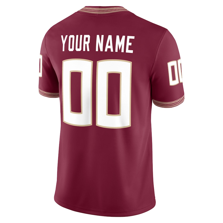 Florida State Seminoles Nike Custom Football Game Jersey - Garnet thumbnail 4