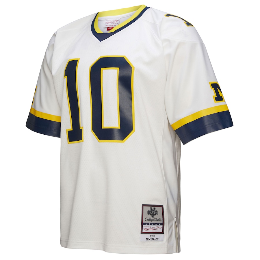Tom Brady Michigan Wolverines Mitchell & Ness 1999 Legacy Jersey - White thumbnail 3