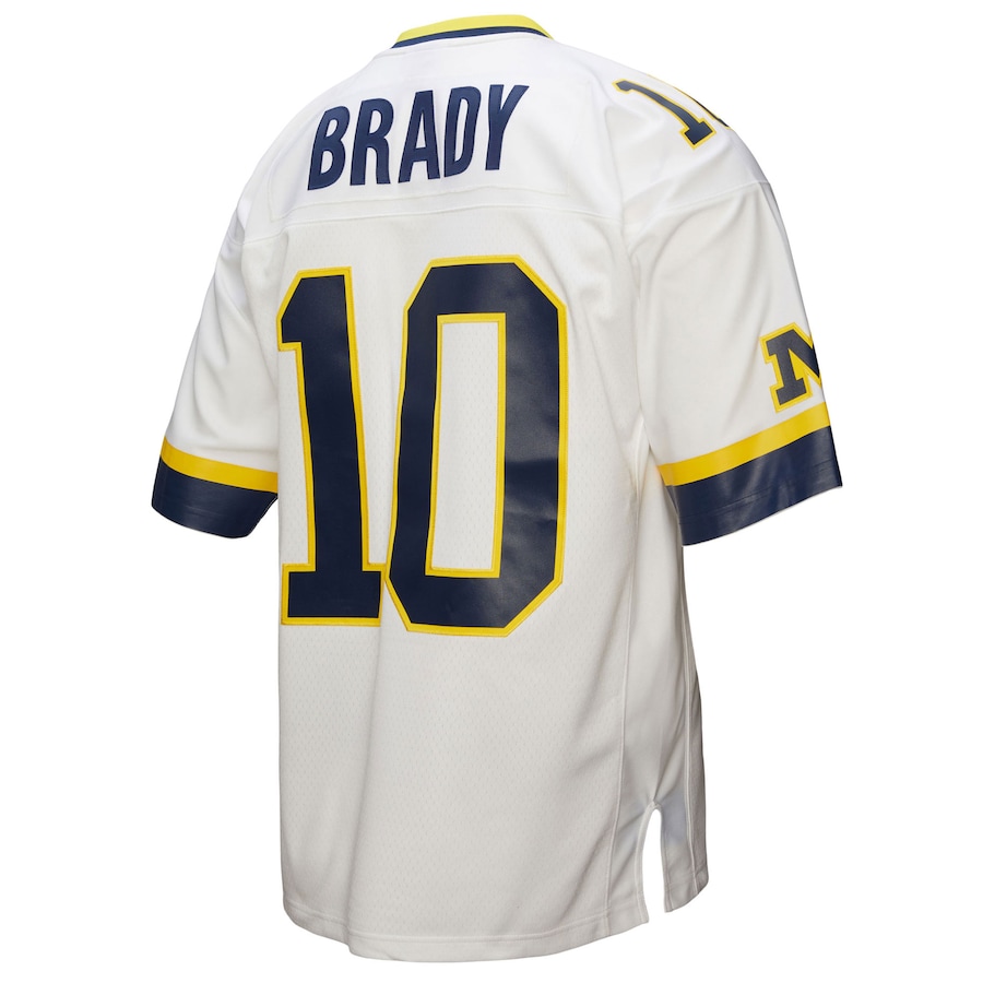 Tom Brady Michigan Wolverines Mitchell & Ness 1999 Legacy Jersey - White thumbnail 4