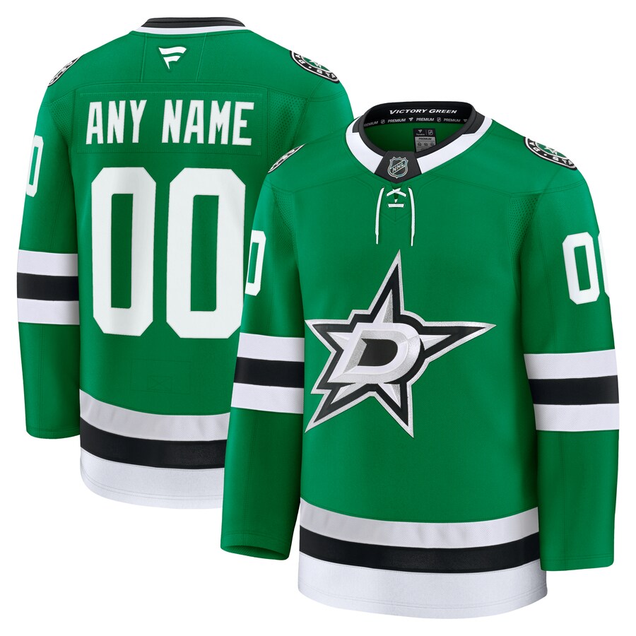 Dallas Stars Fanatics Home Premium Custom Jersey - Kelly Green thumbnail 1
