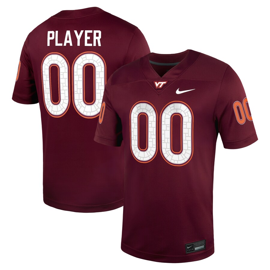 Virginia Tech Hokies Nike NIL Pick-A-Player Football Game Jersey - Maroon thumbnail 1