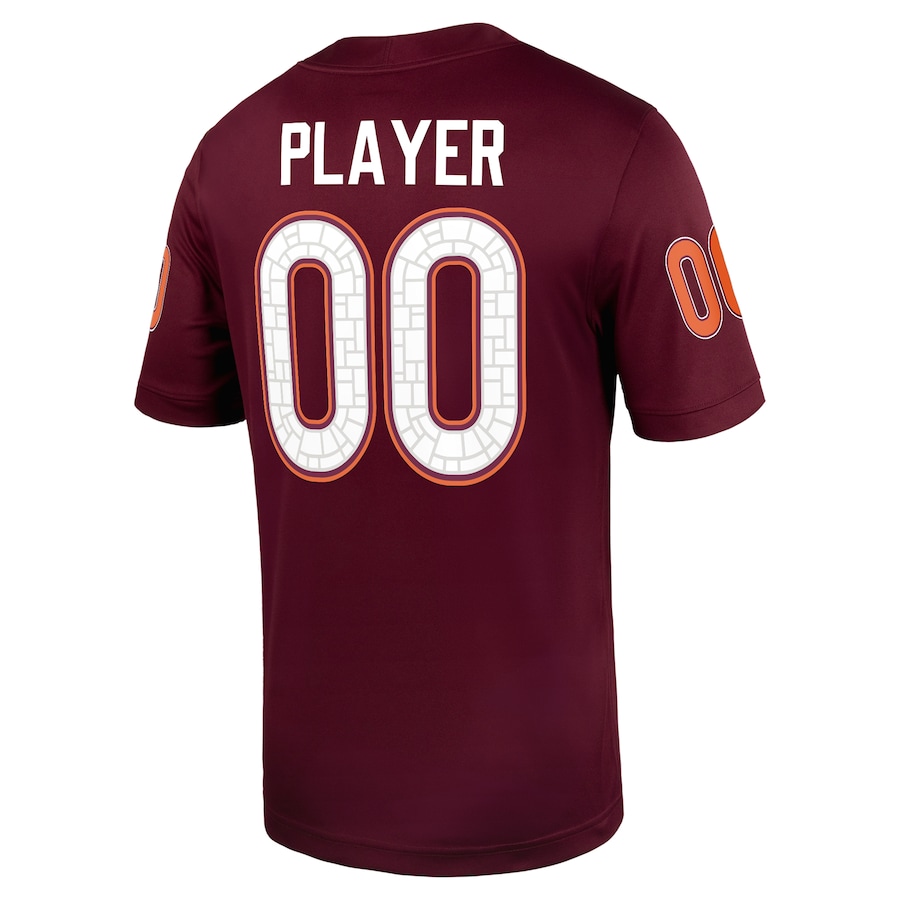 Virginia Tech Hokies Nike NIL Pick-A-Player Football Game Jersey - Maroon thumbnail 4