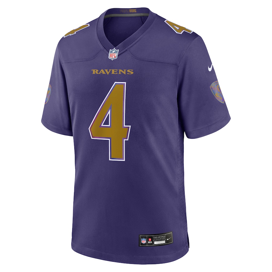 Zay Flowers Baltimore Ravens Nike Alternate Game Jersey - Purple thumbnail 3