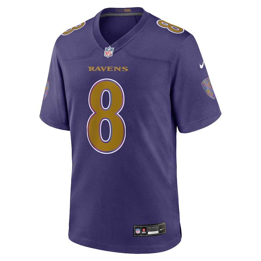 Lamar Jackson Baltimore Ravens Nike Alternate Game Jersey - Purple thumbnail 3