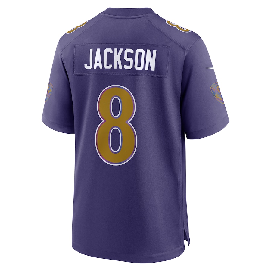 Lamar Jackson Baltimore Ravens Nike Alternate Game Jersey - Purple thumbnail 4