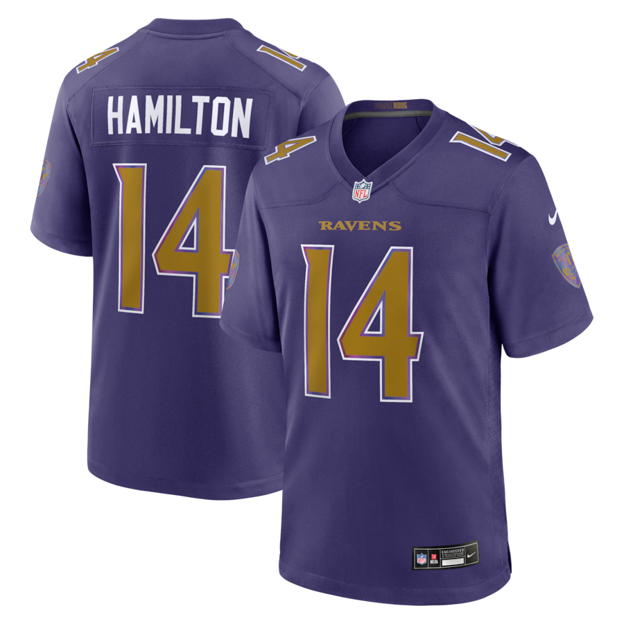 Kyle Hamilton Baltimore Ravens Nike Alternate Game Jersey - Purple thumbnail 2