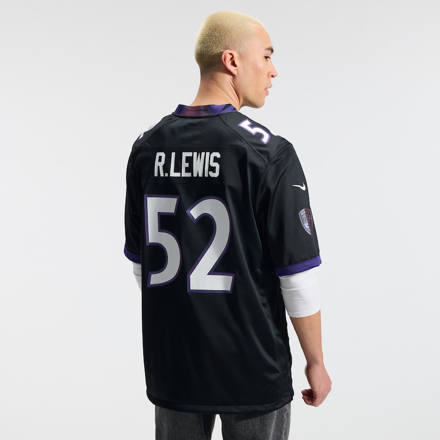 Ray Lewis Baltimore Ravens Nike Alternate Retired Player Game Jersey - Black thumbnail 4