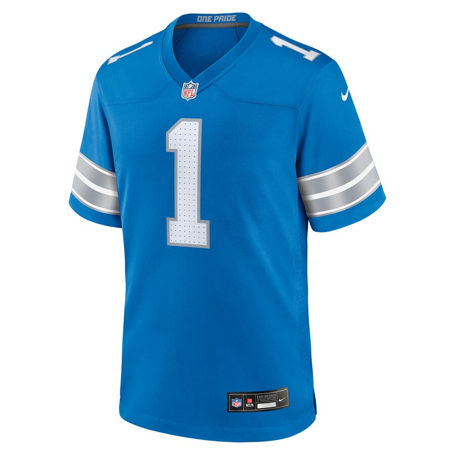 Jameson Williams Detroit Lions Nike Game Player Jersey - Blue thumbnail 3