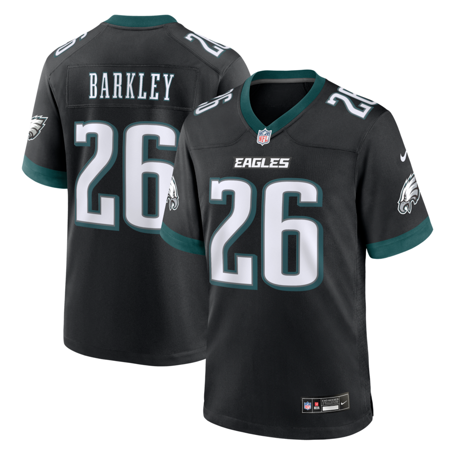 Saquon Barkley Philadelphia Eagles Nike Alternate Game Jersey -  Black thumbnail 2