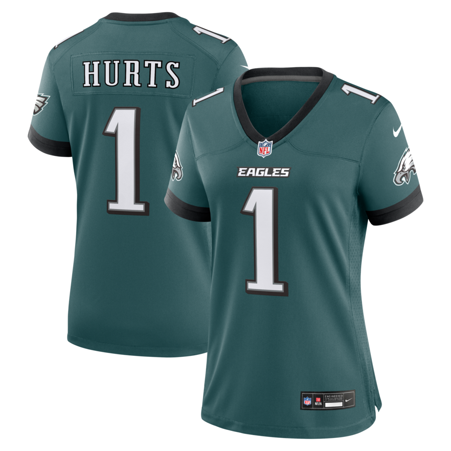 Jalen Hurts Philadelphia Eagles Nike Women's Team Game Jersey -  Midnight Green thumbnail 1