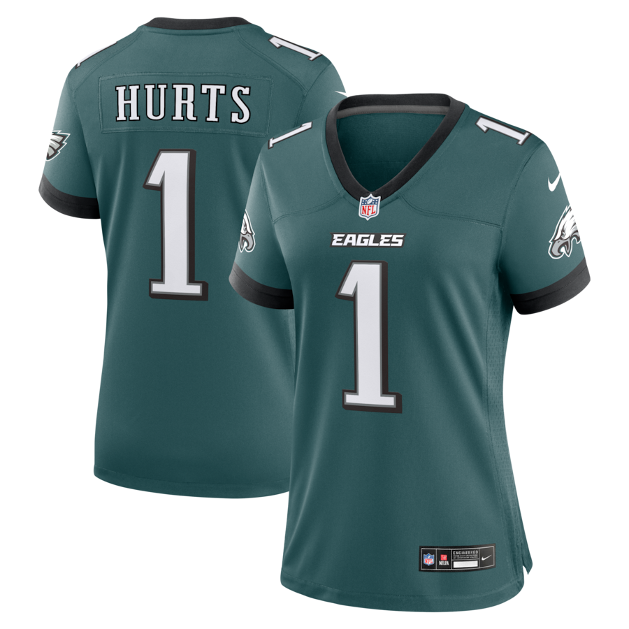 Jalen Hurts Philadelphia Eagles Nike Women's Team Game Jersey -  Midnight Green thumbnail 2