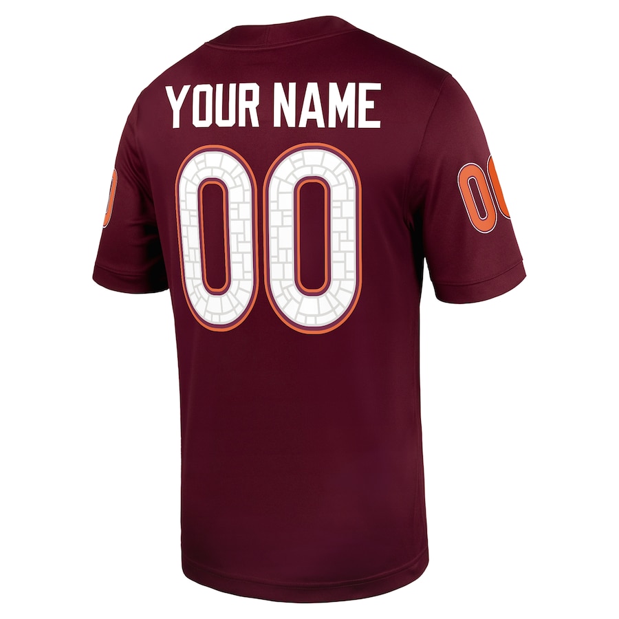 Virginia Tech Hokies Nike Custom Football Game Jersey - Maroon thumbnail 4
