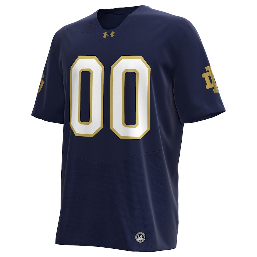 Notre Dame Fighting Irish Under Armour Custom Replica Football Jersey - Navy thumbnail 3