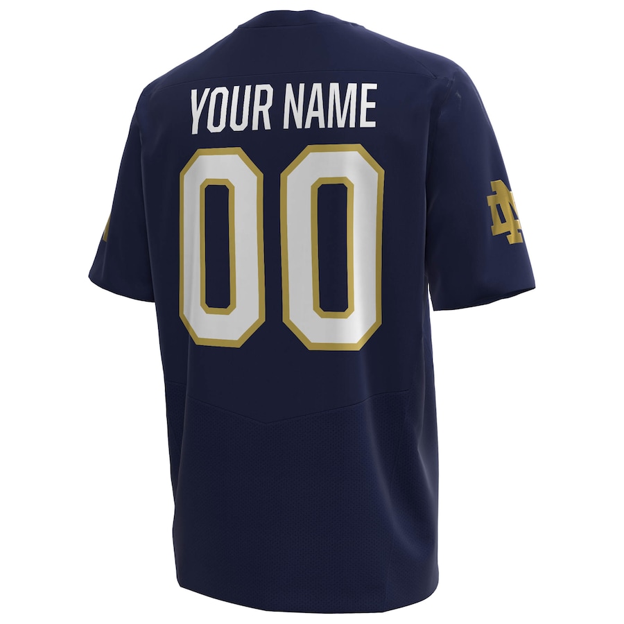 Notre Dame Fighting Irish Under Armour Custom Replica Football Jersey - Navy thumbnail 4