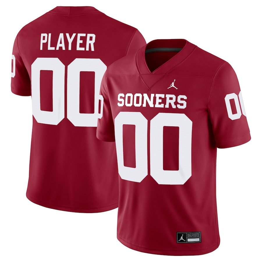 Oklahoma Sooners Jordan Brand NIL Pick-A-Player Football Replica Jersey - Crimson thumbnail 2