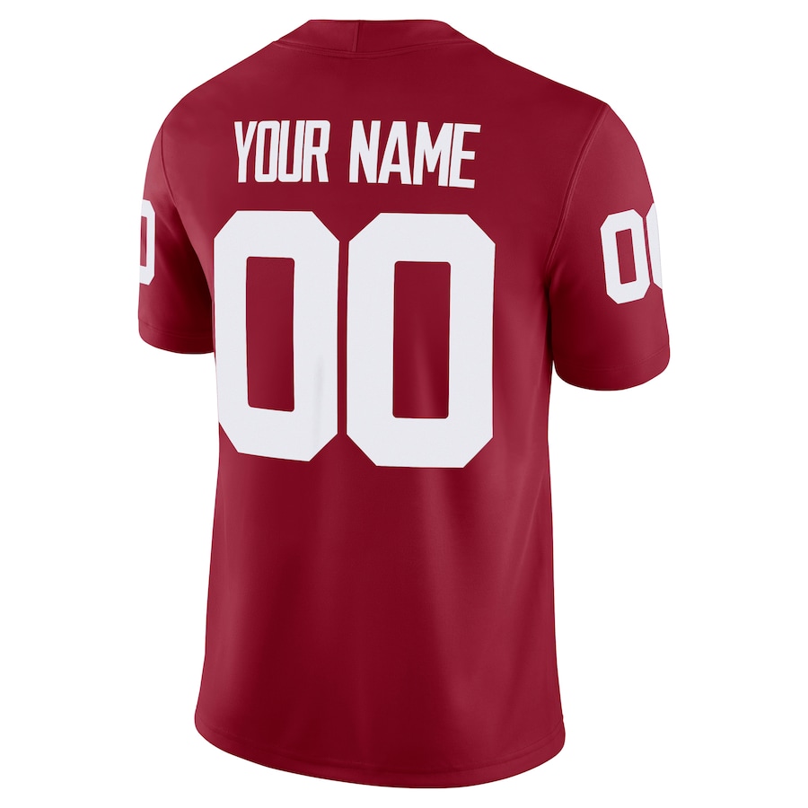 Oklahoma Sooners Jordan Brand Custom Football Game Jersey - Crimson thumbnail 4