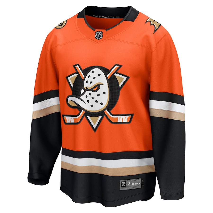 Anaheim Ducks Fanatics Home Breakaway Jersey - Orange thumbnail 3