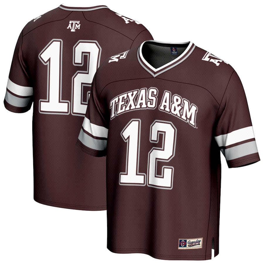 #12 Texas A&M Aggies GameDay Greats Lightweight Collegiate Football Fashion Jersey - Maroon thumbnail 2