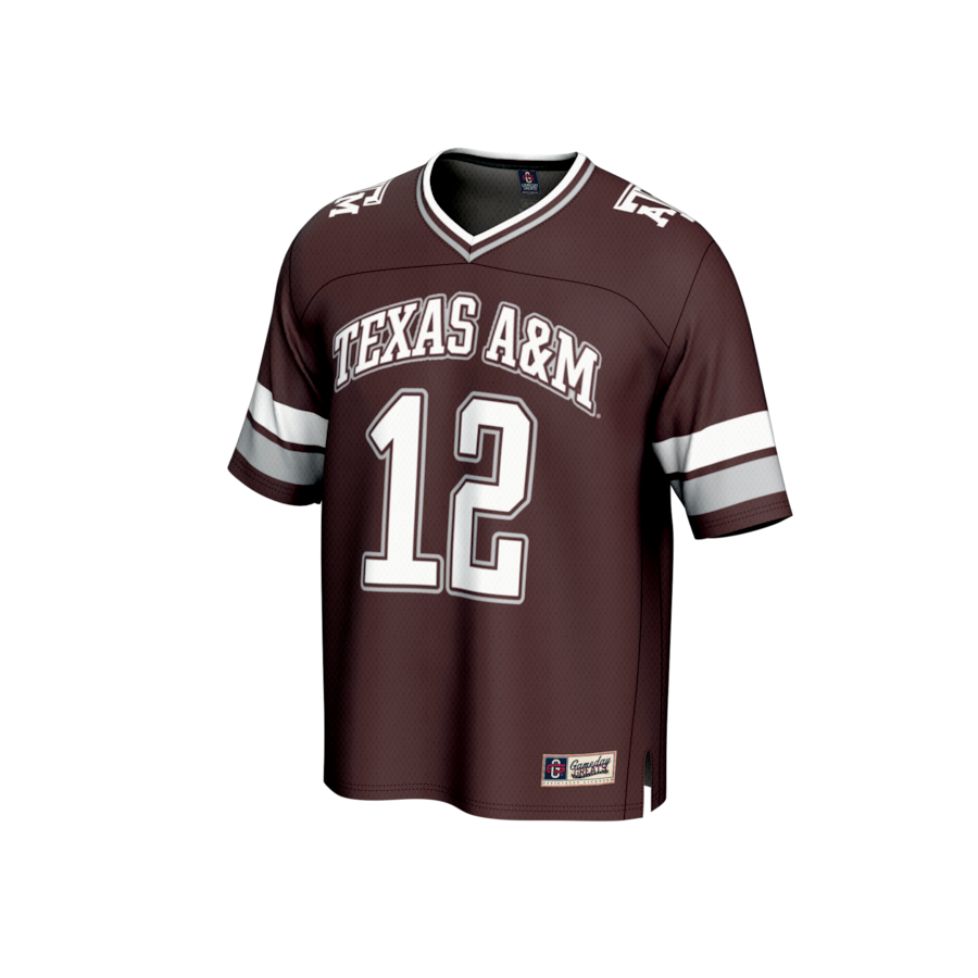 #12 Texas A&M Aggies GameDay Greats Lightweight Collegiate Football Fashion Jersey - Maroon thumbnail 3