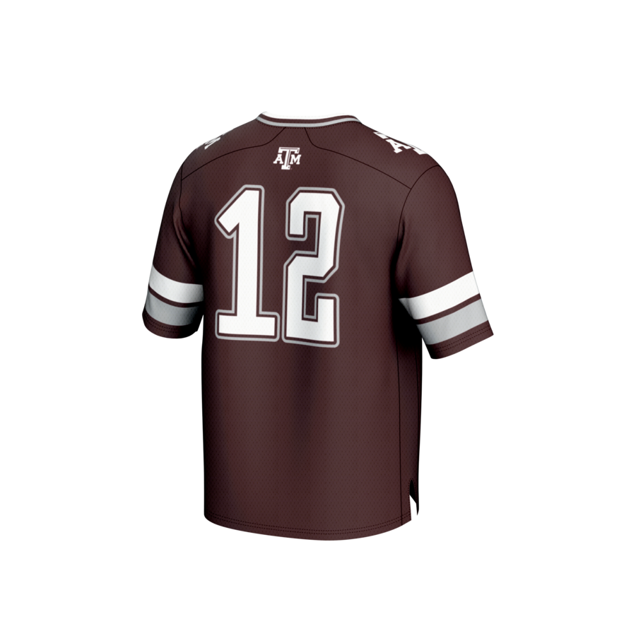 #12 Texas A&M Aggies GameDay Greats Lightweight Collegiate Football Fashion Jersey - Maroon thumbnail 4