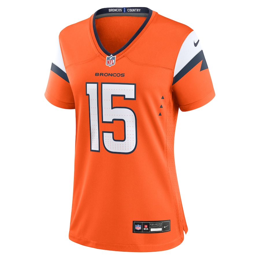 Nik Bonitto Denver Broncos Nike Women's Team Game Jersey -  Orange thumbnail 3