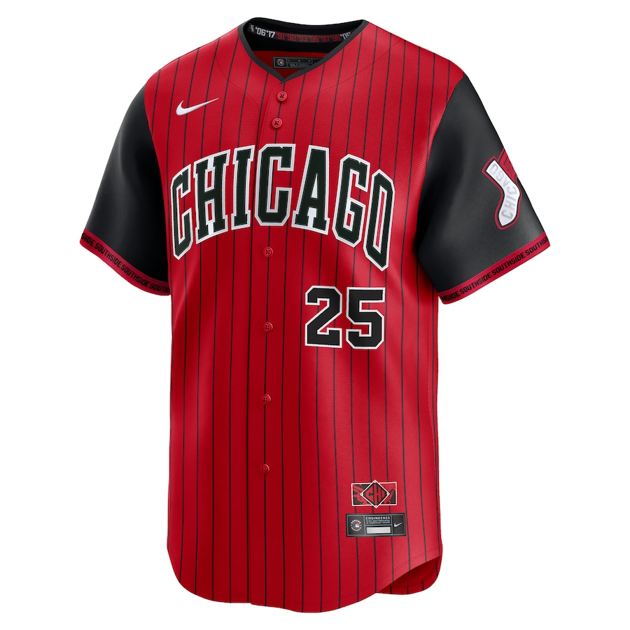 Andrew Vaughn Chicago White Sox Nike 2025 City Connect Limited Player Jersey - Red/Black thumbnail 3