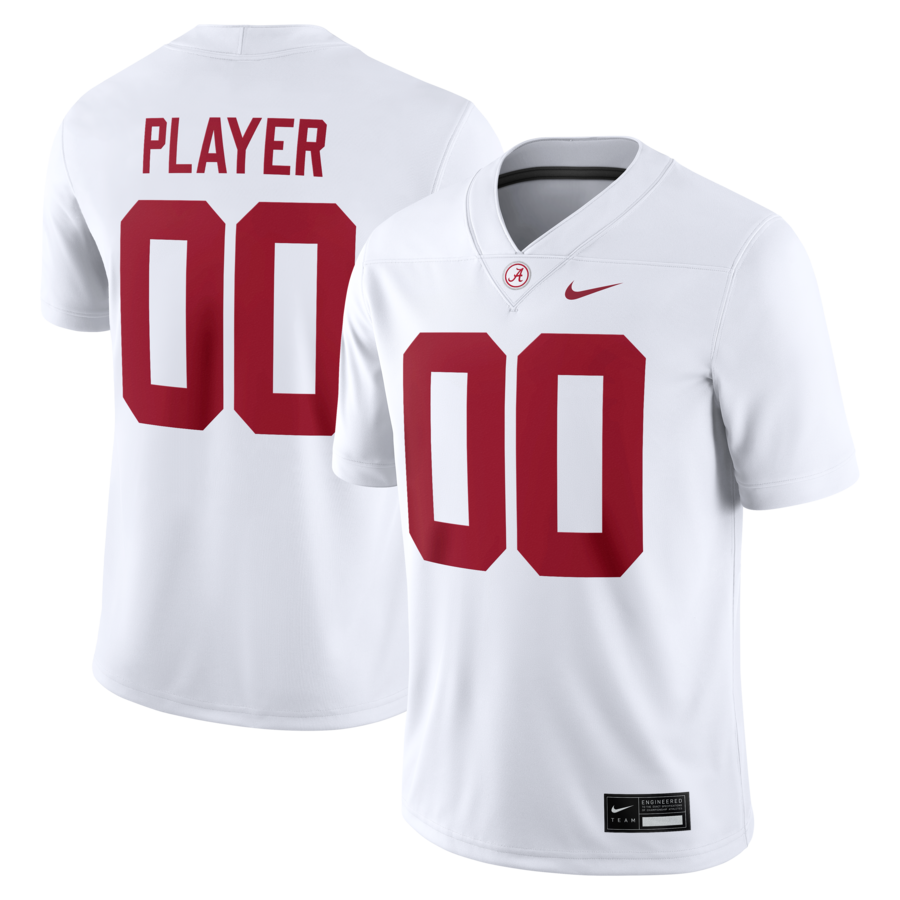 Alabama Crimson Tide Nike NIL Pick-A-Player Game Jersey - White thumbnail 2