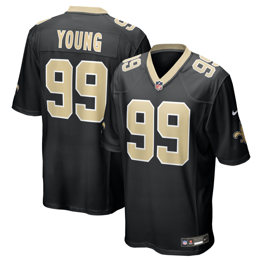 Chase Young New Orleans Saints Nike  Game Jersey -  Black thumbnail 2