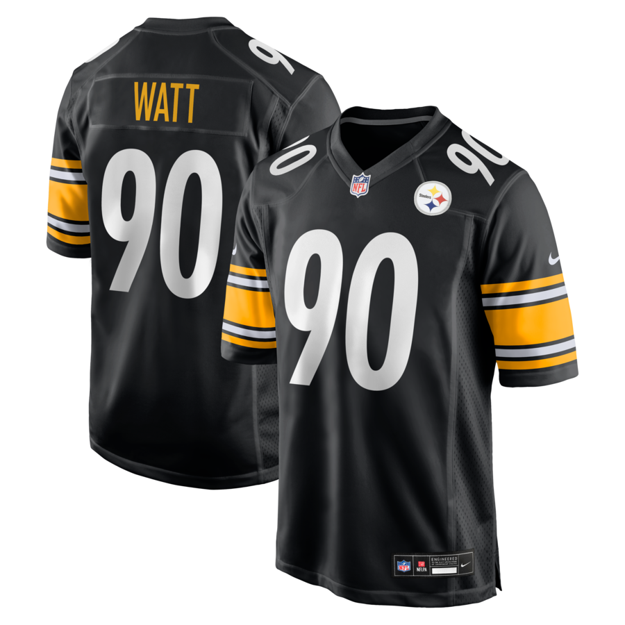 T.J. Watt Pittsburgh Steelers Nike  Game Jersey -  Black thumbnail 1