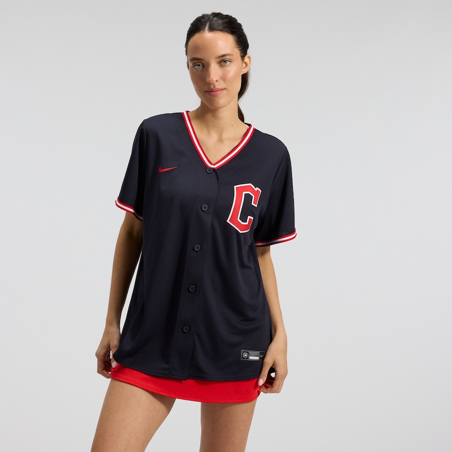 Cleveland Guardians Nike Women's Alternate Replica Jersey - Navy thumbnail 2